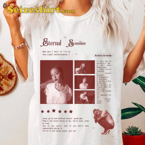 Ariana Grande Eternal Sunshine Tracklist Shirt