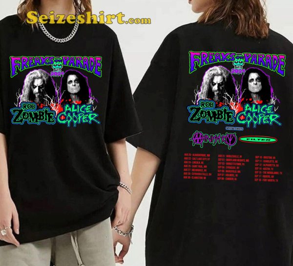 Rob Zombie And Alice Cooper Tour Shirt