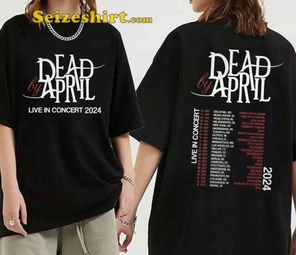 Dead By April Live In Concert 2024 Shirt