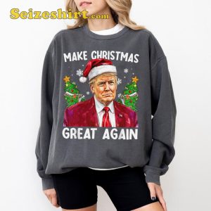 Make Christmas Great Again Funny Trump Sweatshirt