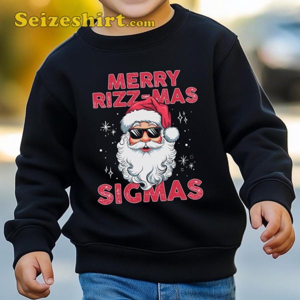 Merry Rizzmas Funny Santa Claus Sweatshirt