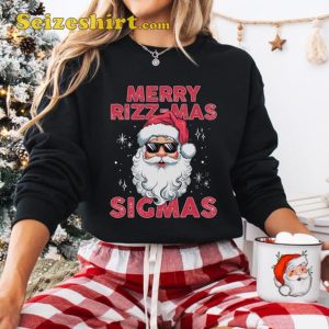 Merry Rizzmas Funny Santa Claus Sweatshirt