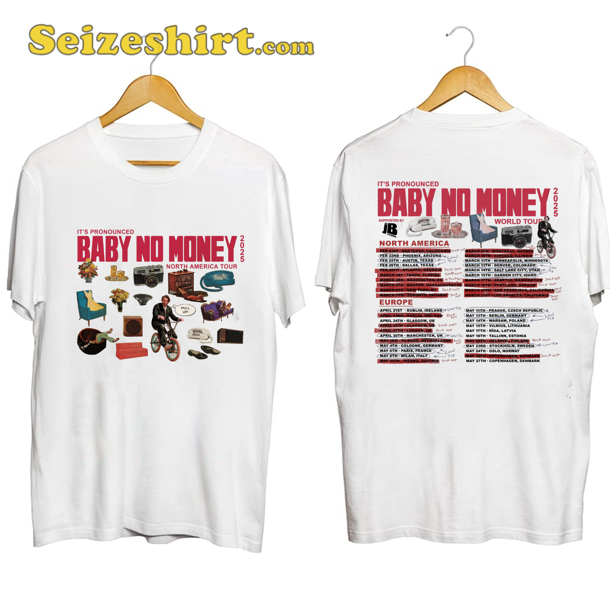Baby no money tour 2025 shirt