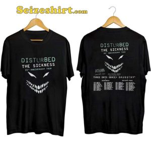 Disturbed The Sickness 25th Anniversary Tour Shirt