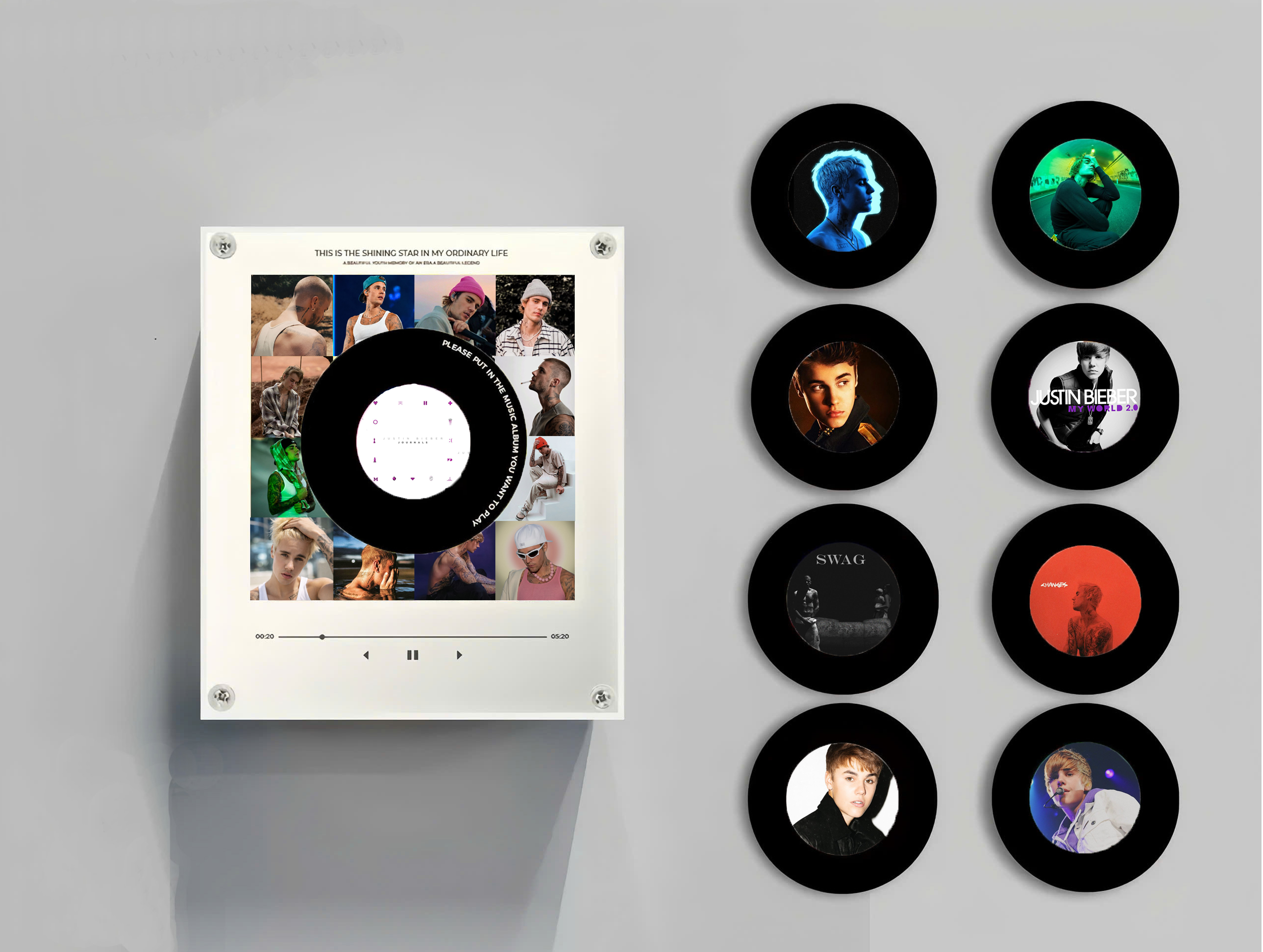 Justin Bieber Vinyl NFC Music Player