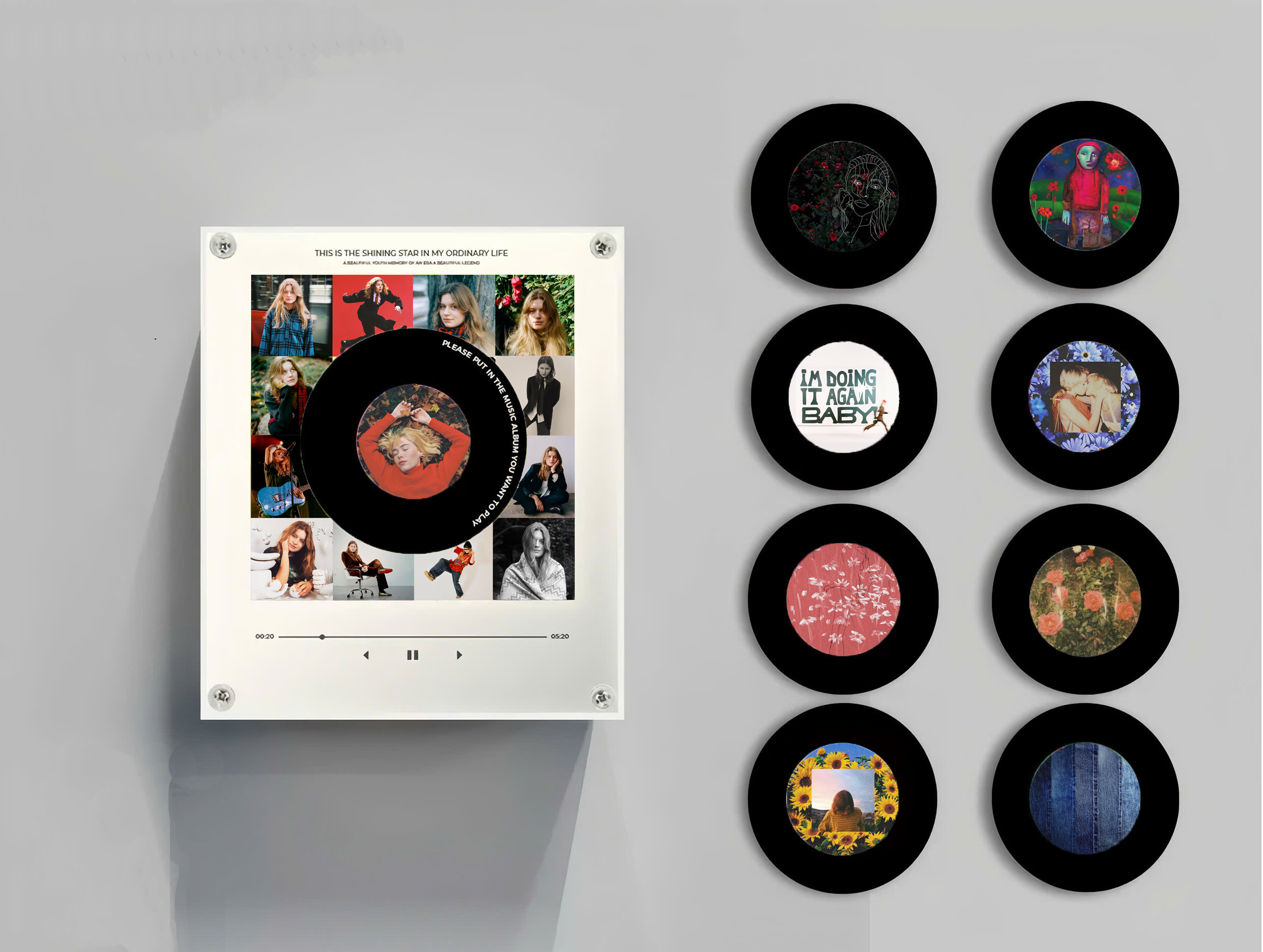 girl in red Vinyl NFC Music Player